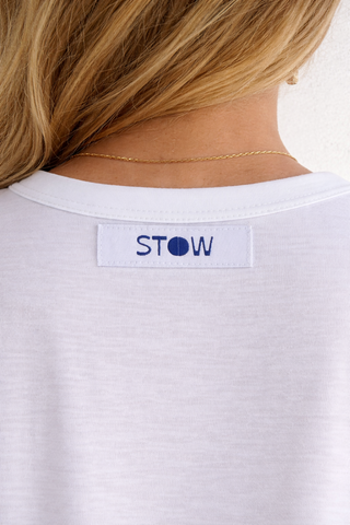 Snap Tee in White
